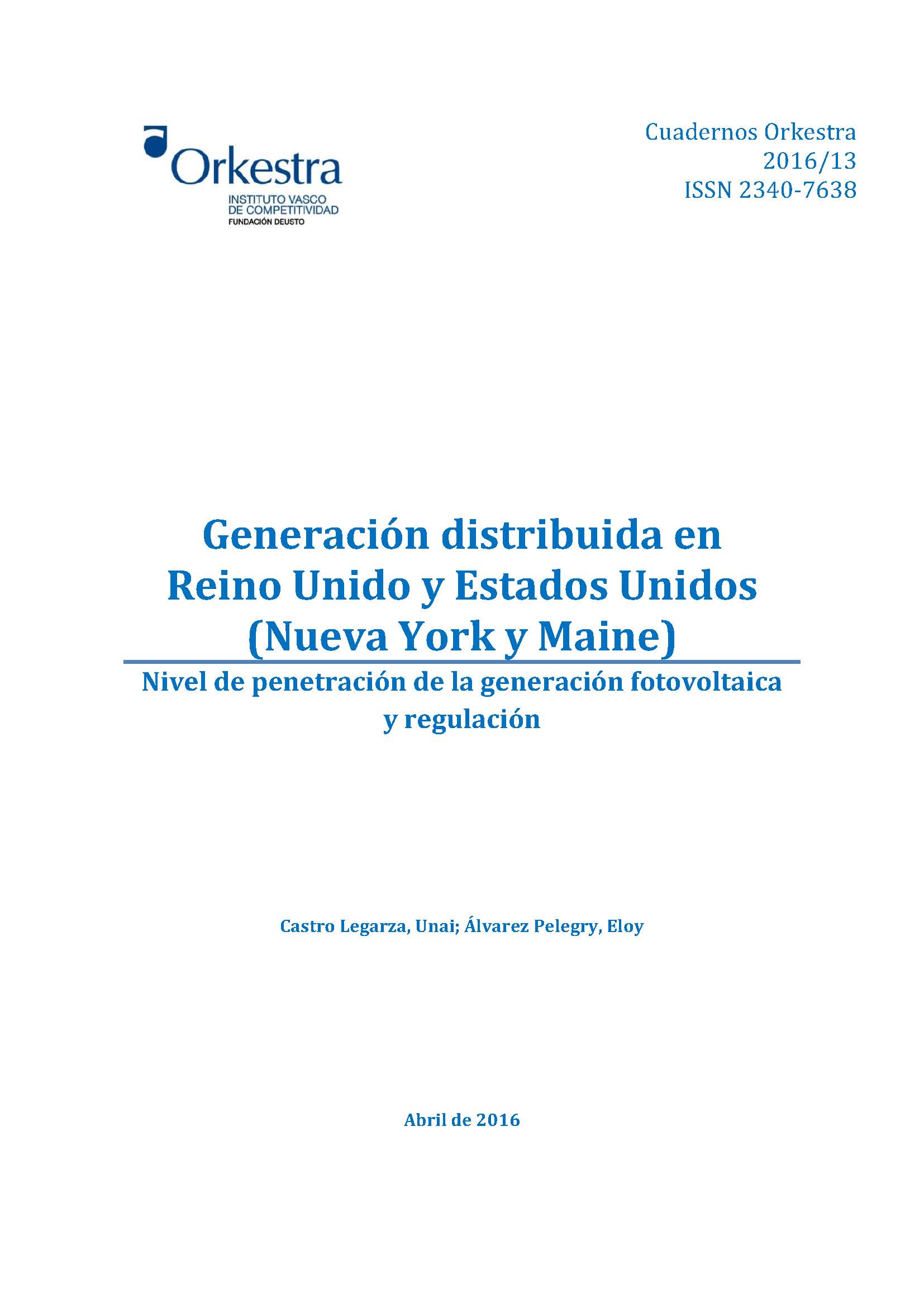 Generacion distribuida
